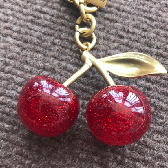 Coach Gold-Tone Logo Keychain with Tag Charm - Picture 3 of 4